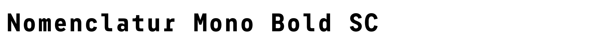 Nomenclatur Mono Bold SC image